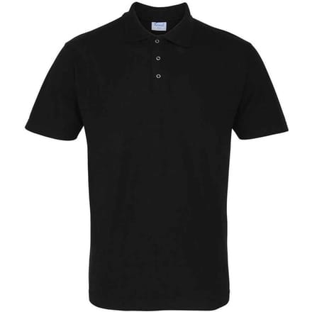Premier poloshirt met studs voor heren (Zwart)