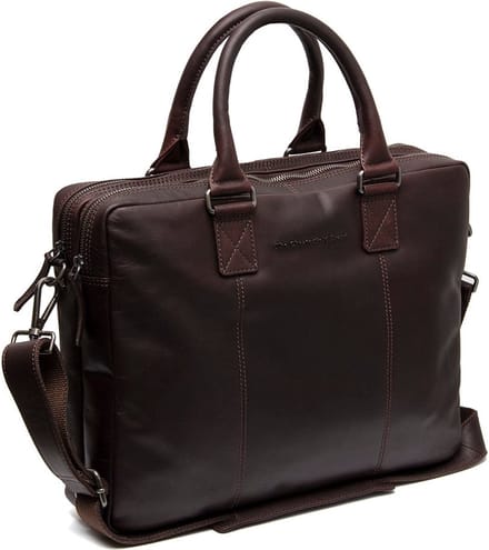 Chesterfield Fabian Waxed Pull Up Laptoptas - 15 inch - Bruin