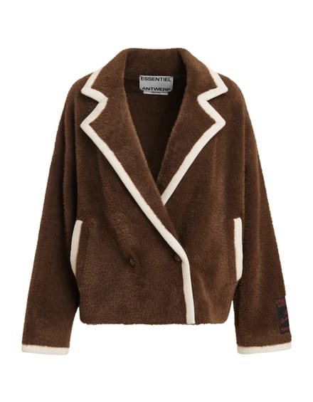 Essentiel Antwerp Contrast Cardigan Vesten Bruin Kugar