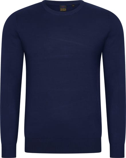 Mario Russo Ronde Hals Pullover - Trui Heren - Sweater Heren - Navy - XXL