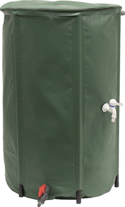 EDA - Flexibele en opvouwbare wateropvangbak 500 L met filter + 2 kranen - Weerbestendig