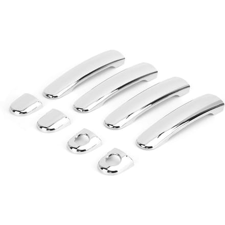 Roestvrij Staal Elektroplate Deurklink Past voor Skoda Octavia 2005 2012 white