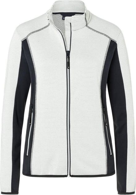James and Nicholson Dames/dames structuur fleece jack (Gebroken wit/koolstof)