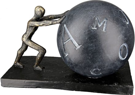 Sculptuur onbegrensde fantasie -polyresin - 15x25x15