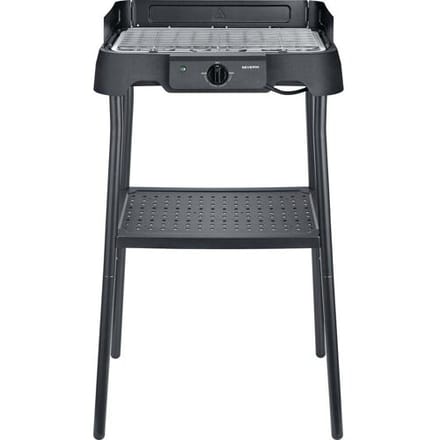 Severin PG 8594 Elektrische BBQ Tafelgrill – 2000 W – RVS Grillrooster – Met Voet – Zwart