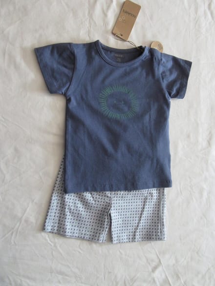 Noukie's - Kledijset - Bio - Jongen - Blauw , maan , 12 maand 80