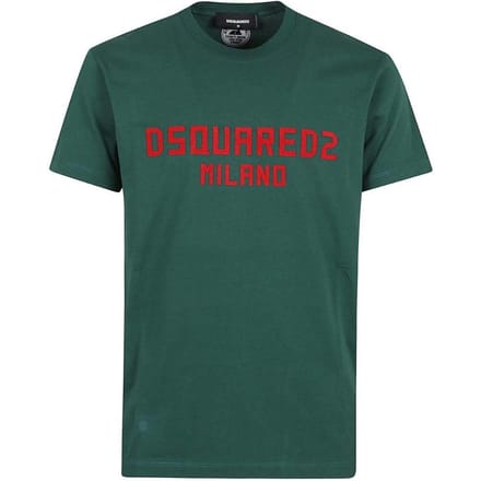 DSquared2 Heren Milano Katoen T-Shirt (Groen)