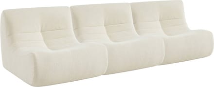 sweeek - Set van 3 fauteuils boucléstof sokol 1 zitplaats