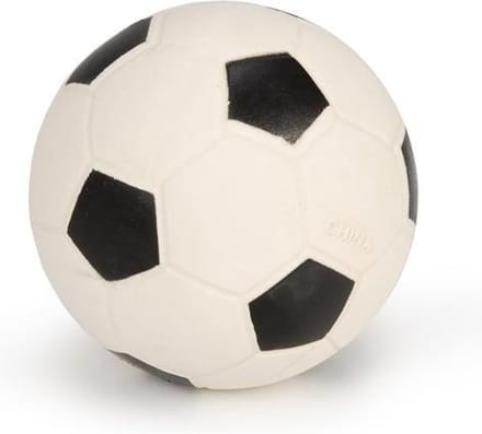 Beeztees Voetbal - Hondenspeelgoed - Zwart/Wit - 10,5x10,5x10,5 cm