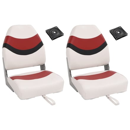vidaXL - 4-delige - Bootstoelenset - met - hoge - rugleuning - inklapbaar