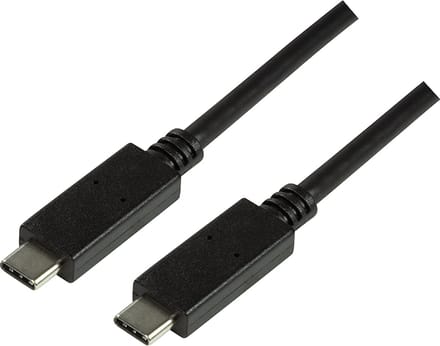 LogiLink USB-kabel USB 3.2 Gen1 (USB 3.0 / USB 3.1 Gen1) USB-C stekker, USB-C stekker 1.00 m Zwart CU0129