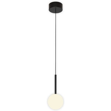 Mantra Iluminación Kelder hanglamp, 1-lamp, ijzer, zwart, glas, wit