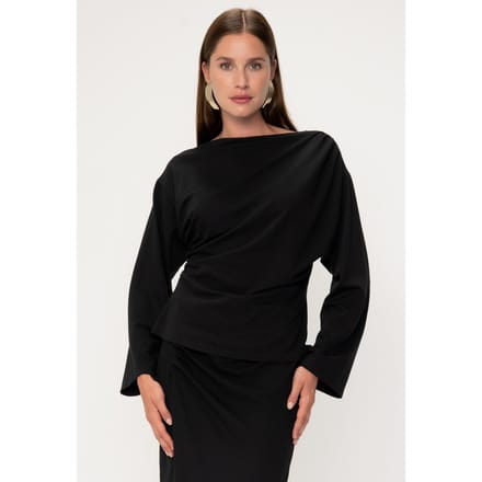 VIVEH Merak Top Black Maat: 34 | Longsleeves Outlet | Dames | Zwart