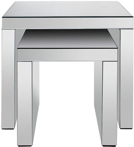 Vente-unique Set van 2 salontafels van MDF en spiegel - YERVINI