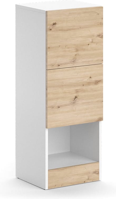 Vicco Alf Halfhoge kast – 35 x 92 cm met 2 laden Wit