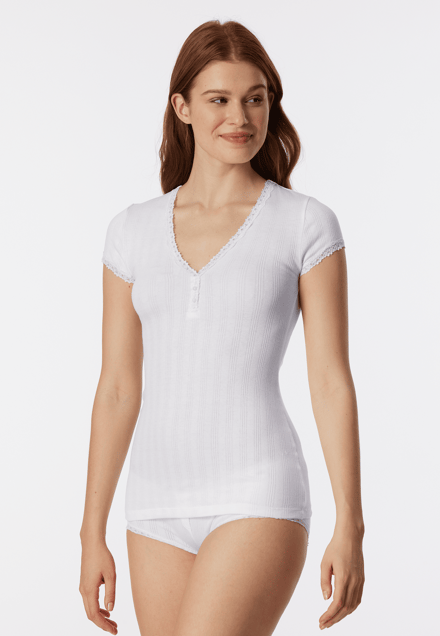 Wit shirt met korte mouwen - Revival Agathe 36