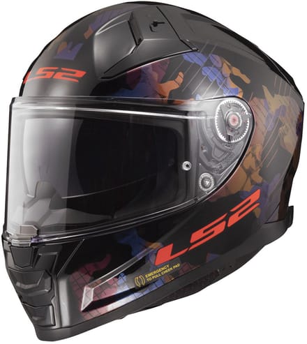 LS2 Helm Vector II Kamo FF811 zwart / blauw maat XL