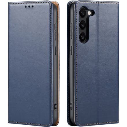 Fierre Shann Samsung Galaxy S24 Plus Slim Wallet Hoesje Blauw