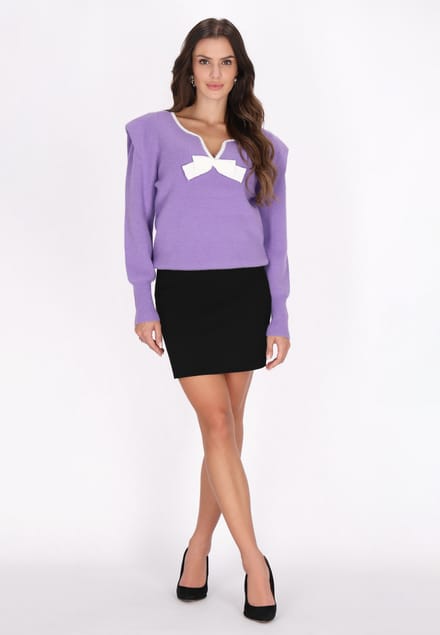 Faina Jumper Dames Lavendel wit