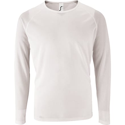 SOLS Heren Sportief T-Shirt met lange mouwen (Wit)