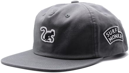 Surf Monkey 5-panel pet voor heren/dames - 100% biologisch katoen - One size (grijs)
