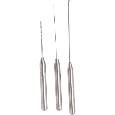 Vismolen Naald Set 3 in 1 Combo Set Aluminiumlegering Karper Vis Boor Tackle Rigging Gereedschap Kit gray
