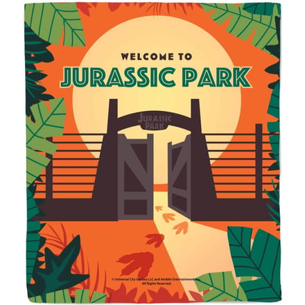 Jurassic Park Gates Fleece Blanket - M