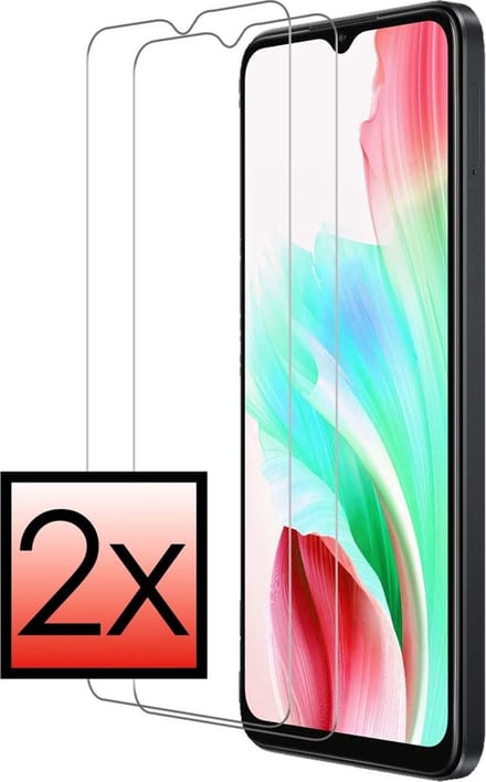 Screenprotector - 2 Stuks - Geschikt voor OPPO A18 - Extra Sterk - Beschermglas - Gehard Glas - Tempered Glass - Screen Protector - Bescherm Cover