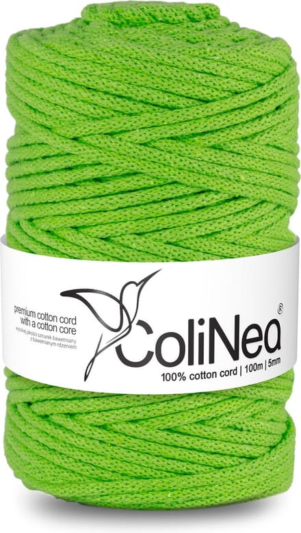 ColiNea - Touw - katoenen - koord - Katoenkoord - macramé - 5 mm x 100 m - lichtgroen