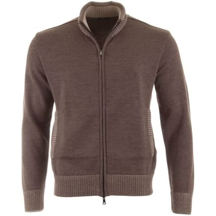 Paul & Shark Vest Shark Tag Soft Cool Touch Wool Full Zip Falcon / male