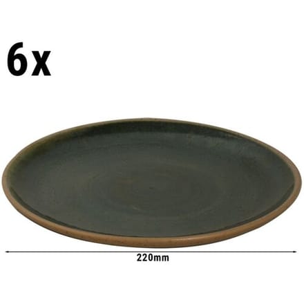 GGM Gastro (6 Stück) WISTERIA - Teller - flach - Ø 220mm - Grün/ Beige