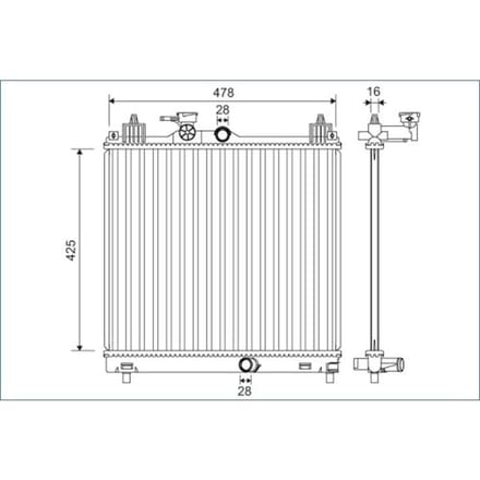 Radiator, motorkoeling VALEO 701138