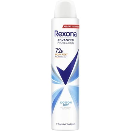 Deodorant - REXONA - Cotton Dry - 200ml - Vrouw - Zonder alcohol