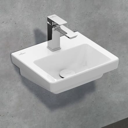 Villeroy & Boch Subway 3.0 wash hand basin 37 cm, with 1 tap hole, without overflow 43703801