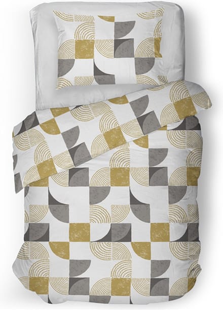 Snoozing Bieke Dekbedovertrek - Eenpersoons - 140x200/220 cm - Grey