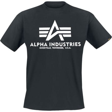 Alpha Industries T-shirt - Basic T - M tot 3XL - voor Mannen - zwart