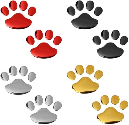 Dailygoods- Hondenpoot Stickers Set van 4 - Dieren Stickers