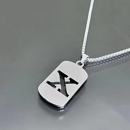 Nivard Ketting - Heren - Staal - Nep zilver - Met Hanger - X