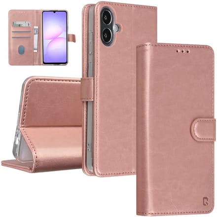 TUNIQ Book Type Case - Galaxy A07 - Rose Gold - 3 Kaartsleuven - Magnetische Sluiting