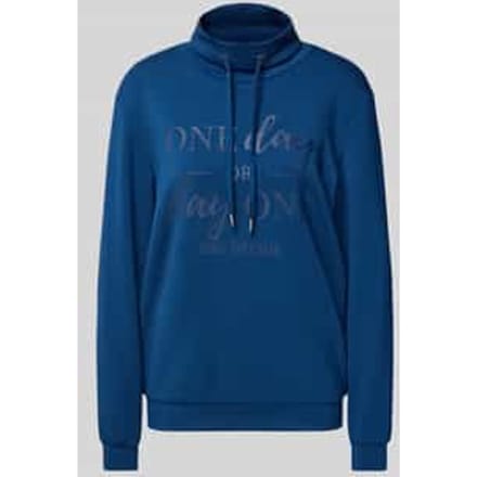 Sweatshirt met opstaande kraag en tunnelkoord, model 'BANU'