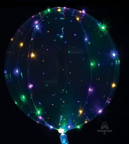 Amscan Led-ballon Clearz Crystal Clear 46 Cm Folie Disco