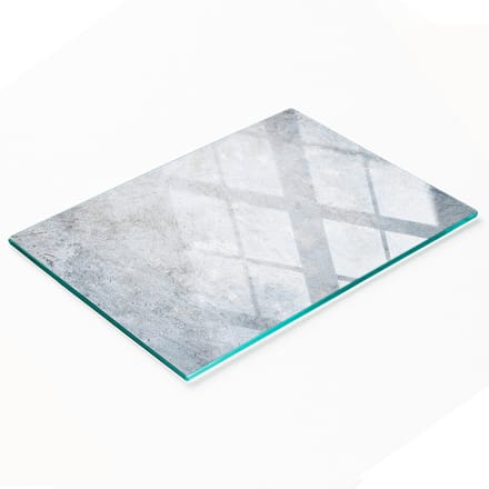 Serveerplank van gehard glas met betonmotief, 80x52 cm