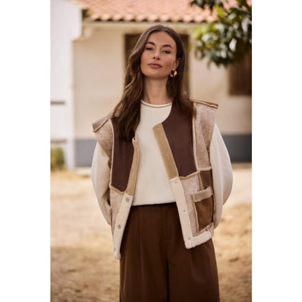 Nukus Nkf08030 386 helen gilet sand/toffee