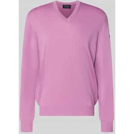 Gebreide pullover van scheerwol met V-hals