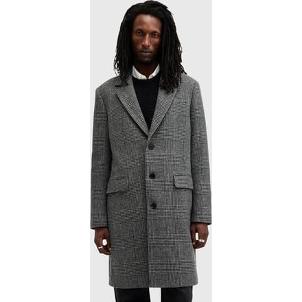 AllSaints Whitlock Coat Grey Taglia: 40 | Cappotti monopetto Outlet | Uomo | Grigio