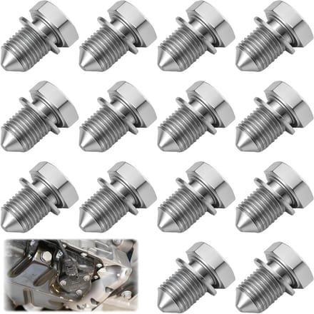 Set van 14 Oliedrainpluggen met Dichtring, M14 Oliedrainbout, Geschikt voor Oliefilters en Motorolie, 1.5 x 2 x 3 cm