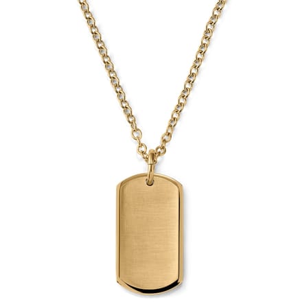Goudkleurige te graveren Ketting met ID-hanger