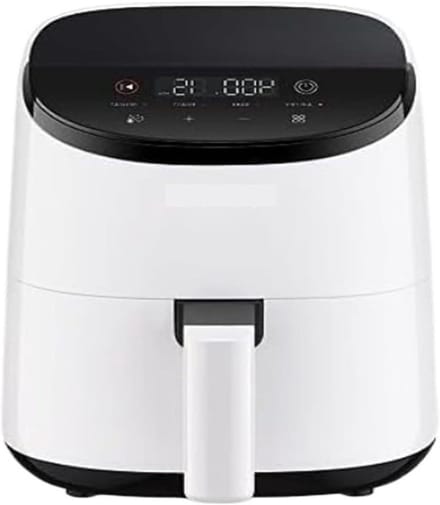 Slimme heteluchtfriteuse - Mini oven - Gezond koken - Geluidsarme werking - 4-in-1 - Wit