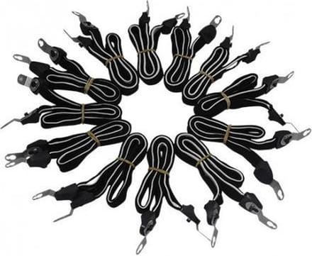 DE POORT snelbinder 76cm  zwart / wit , (20 stuks, bulk)