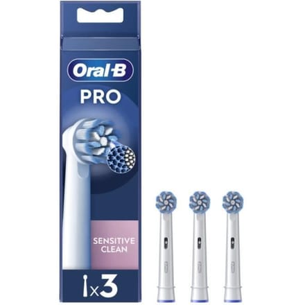 Oral-B Pro Sensitive Clean Opzetborstels Voor Tandenborstel, Pak Van 3 Stuks wit